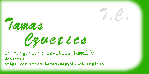 tamas czvetics business card